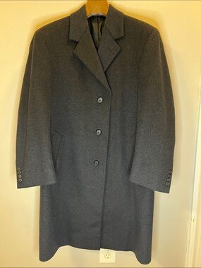 Nautica Men's Dark Charcoal Gray Trench Coat